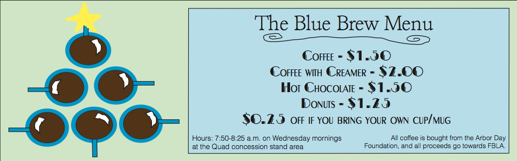 Blue Brew Menu