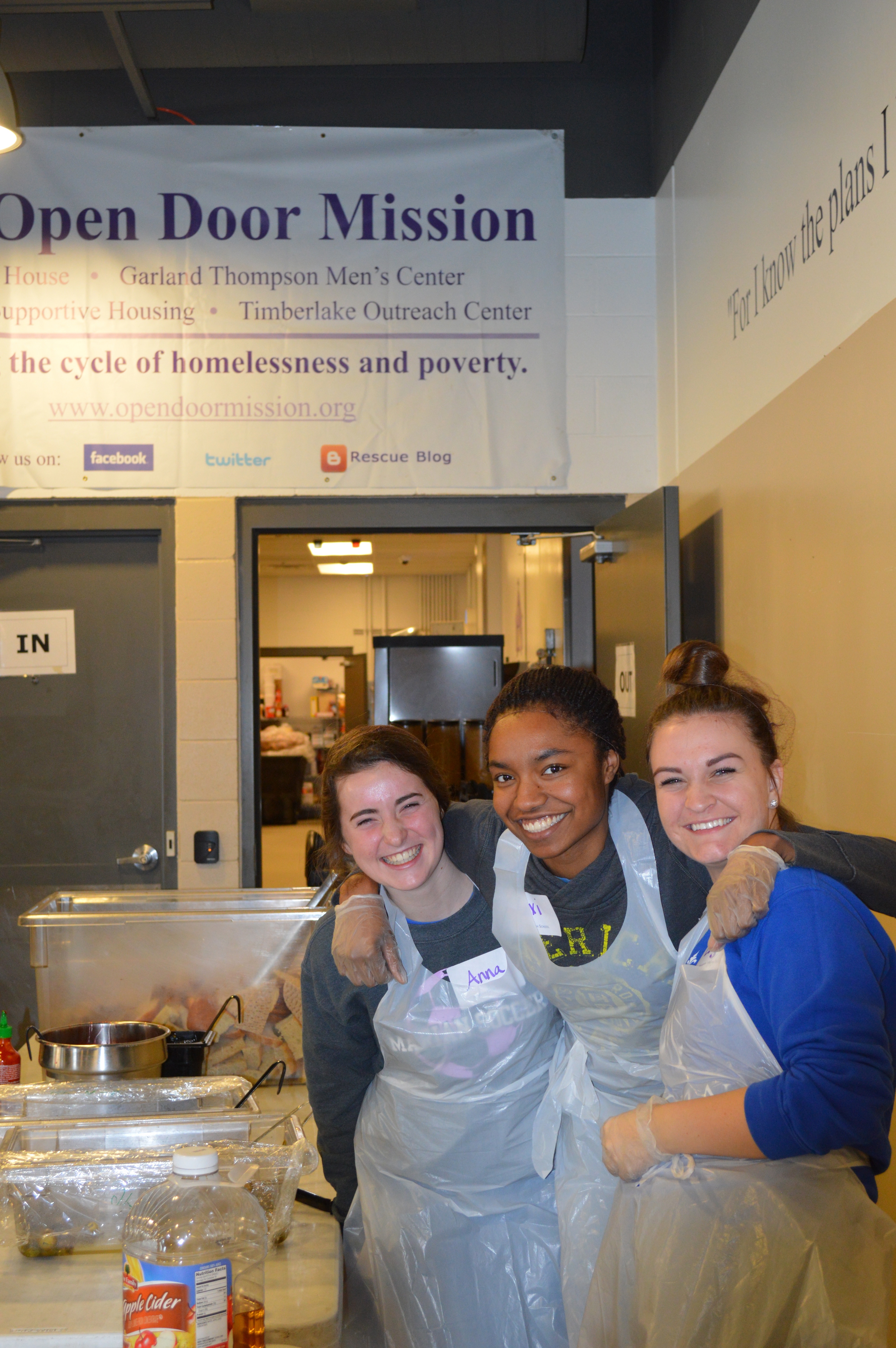 Marian girls help the homeless battle daily challenges