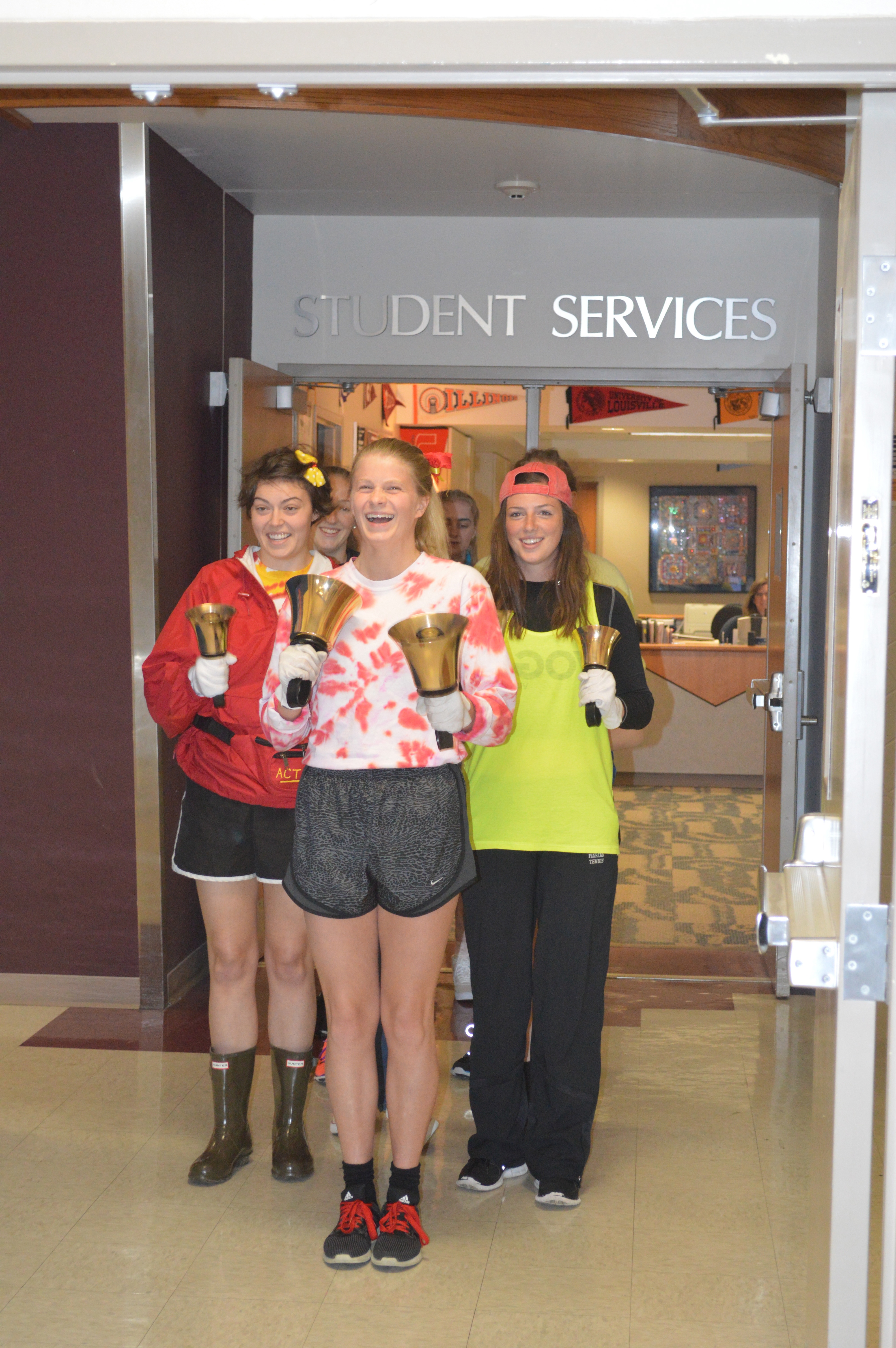 Handbells Provide Block D Hallway Music