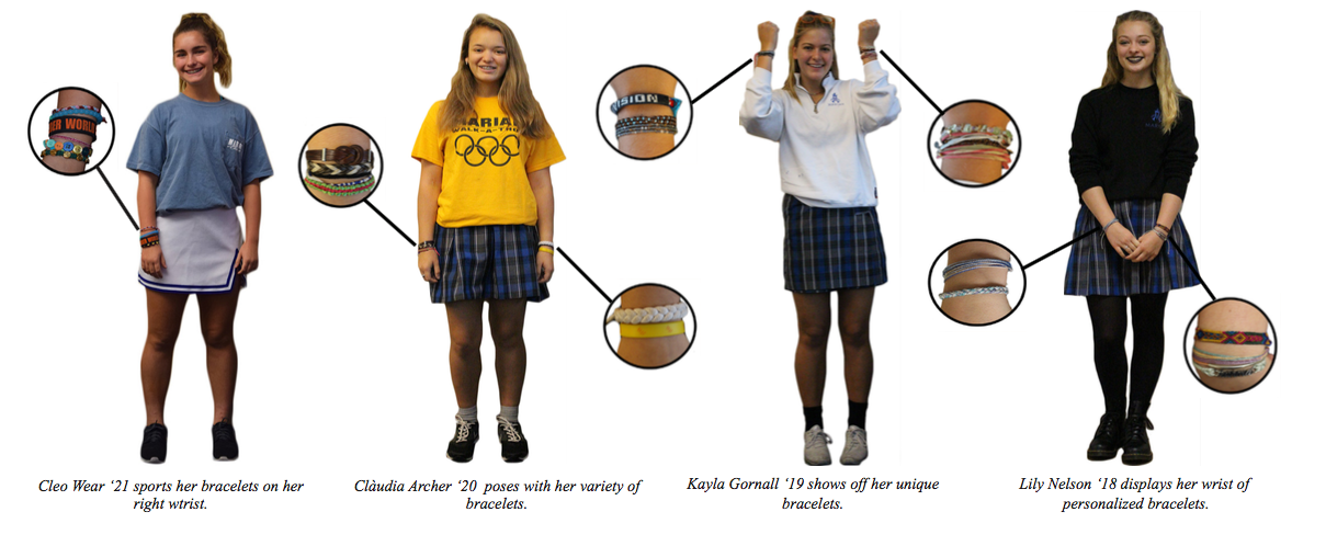 Marian girls wear their hearts on their wrists