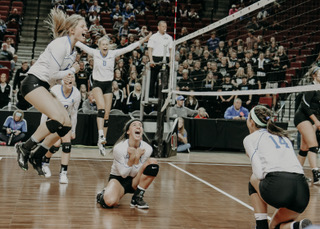 Crusaders dominate at state volleyball