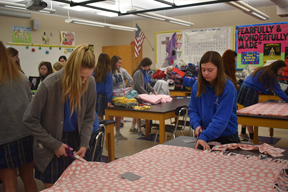 Blanket making ties students to the community