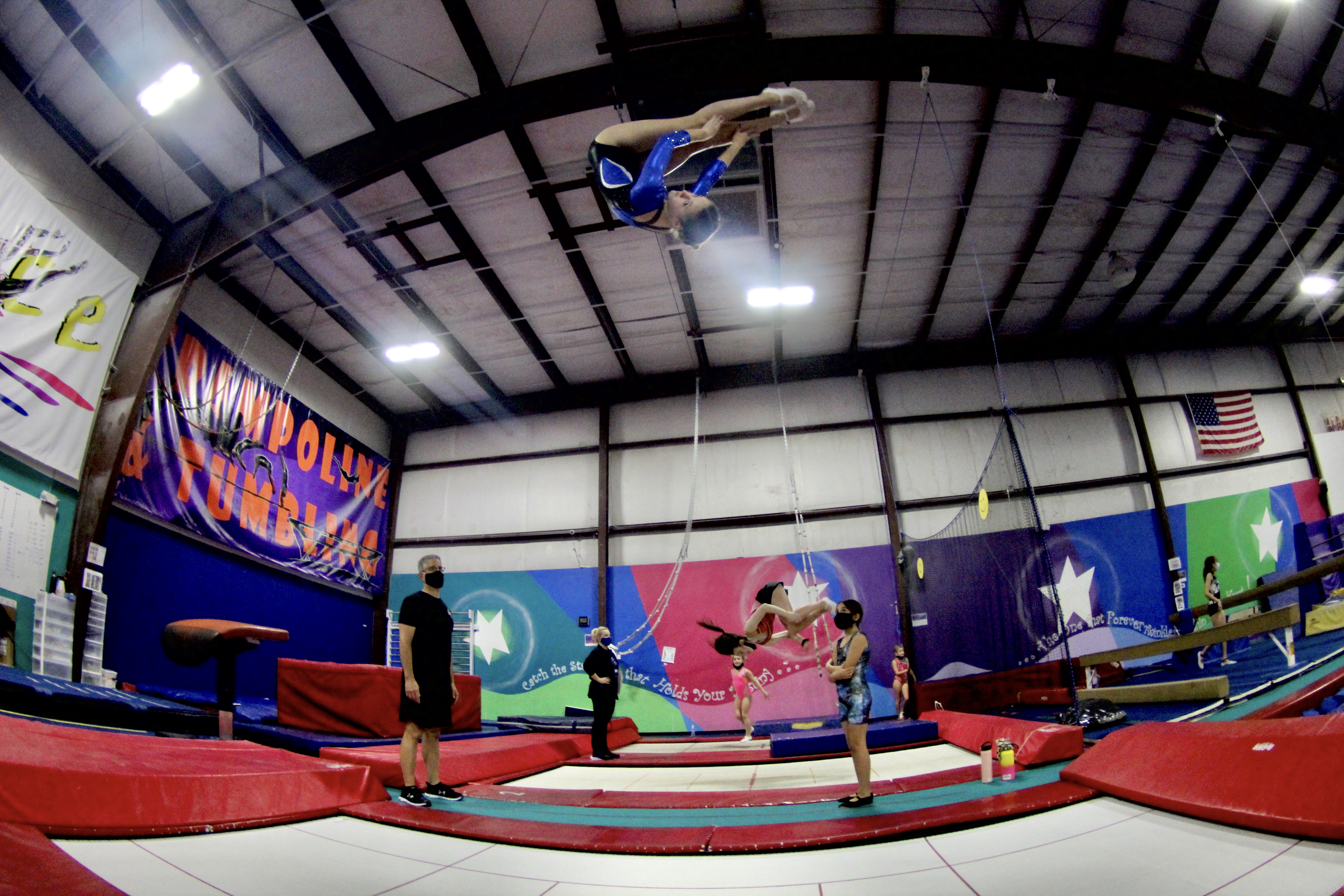 Freshman Hailey Eriksen works hard to become a future trampoline star
