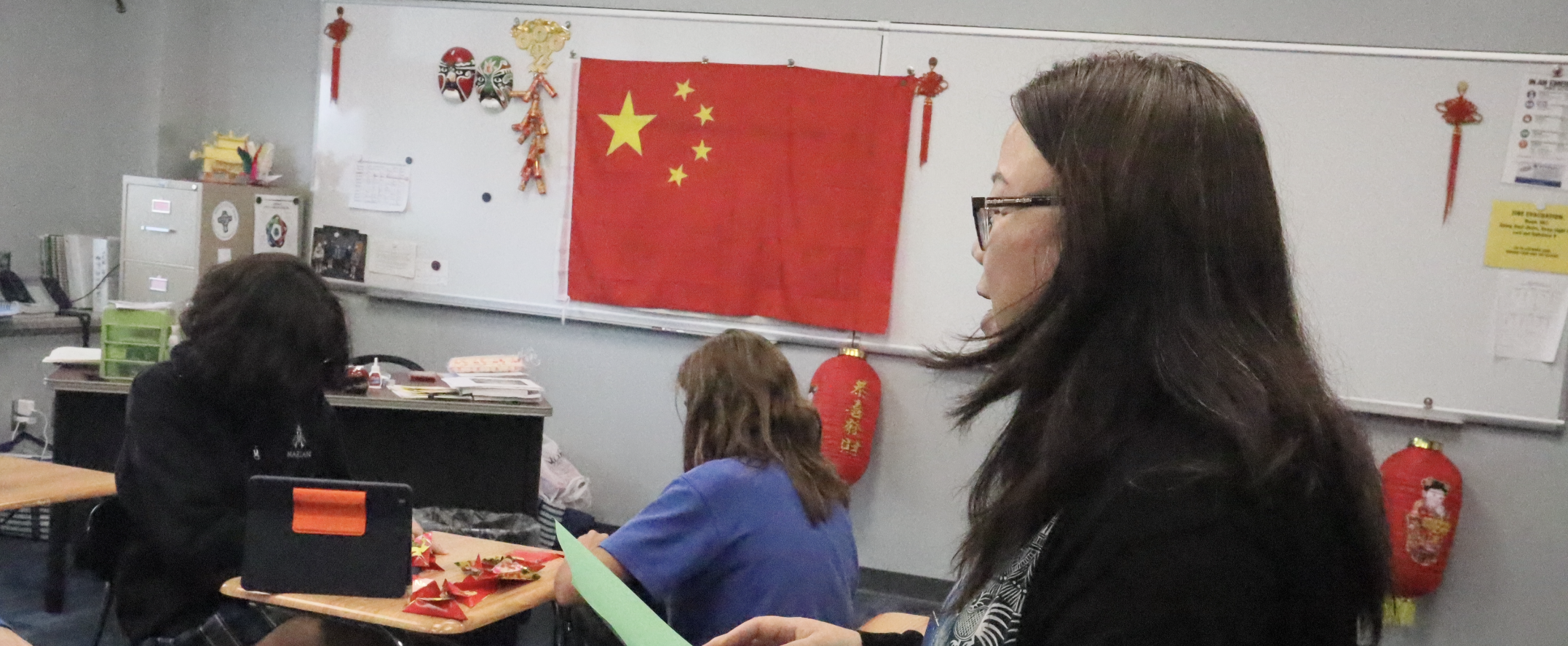Mandarin teacher compares schools in China to Marian 