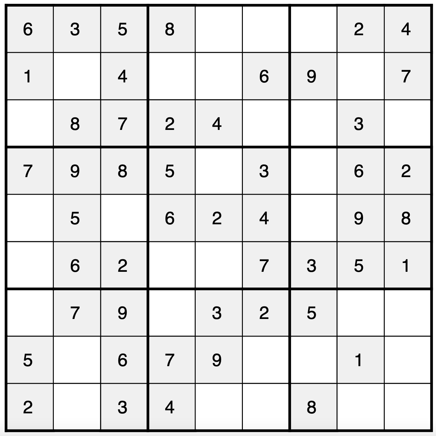 Sodoku Puzzle Solution – from page 14 on the March Network